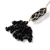 Natural Obsidian Reiki Healing Wall Hanging Pendant HJEW-C005-01I-2