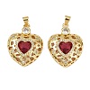 Brass Micro Pave Cubic Zirconia Pendants KK-S526-20G-A03-1