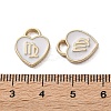 (Defective Closeout Sale: Enamel Yellowing) Golden Alloy Enamel Charms ENAM-XCP0001-47A-4