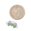Glass Seed Beaded Connector Charms PALLOY-MZ01210-2