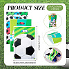 30Pcs 3 Style Rectangle Plastic Football Printed Gift Storage Bags with Hole Handles ABAG-TA0001-82-3