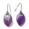 Natural & Synthetic Mixed Stone Horse Eye Dangle Earrings EJEW-I315-01P-2