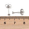 304 Stainless Steel Stud Earring Findings STAS-D389-03A-P-3