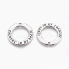 Tibetan Style Alloy Ring Pendants TIBEP-S293-018AS-LF-2