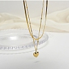 304 Stainless Steel Herringbone & Curb Chains Double Layered Multi-strand Bracelet LS-BJEW-K235-01G-6