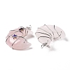 Natural Rose Quartz Pendants G-B023-01P-03-3