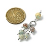Synthetic Aqua Terra Jasper Round Tassel Big Pendants PALLOY-JF03281-01-2