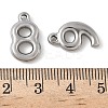 10Pcs 10 Styles 304 Stainless Steel Pendants STAS-K312-01P-3