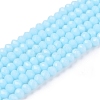 Opaque Solid Color Imitation Jade Glass Beads Strands EGLA-A044-P1mm-D06-1