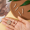 6Pcs 3 Styles Natural Cultured Freshwater Pearl Beaded Connector Charms PALLOY-TA00269-6