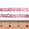 Ombre Effect Dyed Glass Beads Strands LS-GLAA-T025-4mm-09B-4