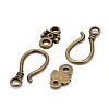 Alloy Hook and Eye Clasps X-PALLOY-2781-AB-FF-2