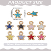 36Pcs 9 Colors Alloy Enamel Charms ENAM-LP0001-39-2