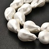 Electroplate Porcelain Beads Strands BSHE-C009-04A-4