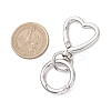 Zinc Alloy Heart Swivel Hook Clasps KEYC-JKC01440-3