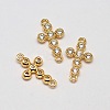 Cross Brass Micro Pave AAA Cubic Zirconia Pendants ZIRC-L050-04G-NR-1