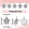 60Pcs Tibetan Style Zinc Alloy Connector Charms FIND-SC0006-52-2