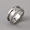 201 Stainless Steel Grooved Finger Ring Settings STAS-WH0027-26C-P-1
