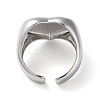 Eco-Friendly Brass Heart Open Cuff Rings for Women RJEW-A025-02P-3