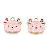 Light Gold Plated Alloy Enamel Pendants ENAM-T009-84C-RS-2