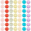 70Pcs 7 Styles Spray Painted Natural Capiz Shell Connector Charms SSHEL-TA0001-21-2
