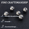 5Pcs 304 Stainless Steel Round Cord End Caps STAS-FH0002-40C-4