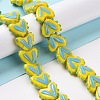 Heart Handmade Lampwork Beads Strands LAMP-G150-01C-2