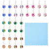 64Pcs 8 Styles Glass & Alloy Pendants PALLOY-TA00177-2