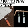 10Pcs 5 Styles Natural Lepidolite & New Jade & Flower Amazonite & Red Aventurine PALLOY-AR00012-6