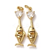 Brass Pave Cubic Zirconia Pendants KK-A271-05G-02-1