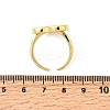 Brass Micro Pave Cubic Zirconia Cuff Rings for Women RJEW-F188-05G-7