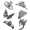 6Pcs 6 Styles Halloween Zinc Alloy Claw Hair Clips for Woman Girls Thick Hair PHAR-GA0001-03-1
