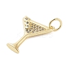 Rack Plating Brass Micro Pave Cubic Zirconia Pendants KK-NH0003-02G-2