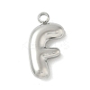 304 Stainless Steel Initial Pendants STAS-S186-12F-P-1
