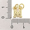 Initial Letter Brass with Cubic Zirconia Charms KK-Q814-26M-G-3