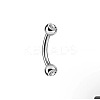 Round 304 Stainless Steel Rhinestone Eyebrow Curved Barbell Rings WGCF9EA-03-1