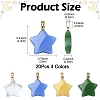 20Pcs 4 Colors Glass Pendants GLAA-YW0003-49-2