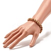 8.5mm Dyed Natural Maifanite/Maifan Stone Round Beads Stretch Bracelet for Girl Women BJEW-JB07178-5