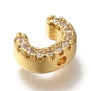 Rack Plating Brass Micro Pave Clear Cubic Zirconia Beads KK-G500-30G-C-2