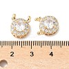 Brass Micro Pave Cubic Zirconia Beads KK-G531-01G-03-3