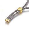 Cotton Cord Bracelet Making KK-F758-03J-G-3