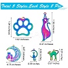 40Pcs 5 Style Ion Plating(IP) 201 Stainless Steel Pendants STAS-SZ0002-68-7