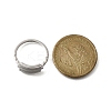 Textured Rectangle 304 Stainless Steel Finger Ring for Women RJEW-L126-05B-05P-5