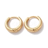 Texture Rings Brass Hoop Earrings for Women EJEW-B056-02G-02-1