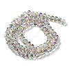 Transparent Electroplate Glass Beads Strands GLAA-Q099-C01-06-2