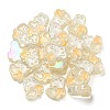 UV Plating Rainbow Iridescent Acrylic Enamel Beads OACR-G012-07C-3