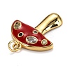 Autumn Theme Real 18K Gold Plated Brass Micro Pave Cubic Zirconia Pendants X-ZIRC-L100-019G-G-3