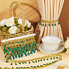Polyester Lace Ribbon with Plastic Charms Tassel OCOR-WH0078-202B-03-5