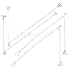 2 Pairs 2 Styles Plastic Imitation Pearl Chain Non-slip Bra Straps FIND-GF0005-27-1