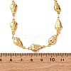 304 Stainless Steel Leaf Link Chain Necklaces for Women NJEW-G178-10G-5